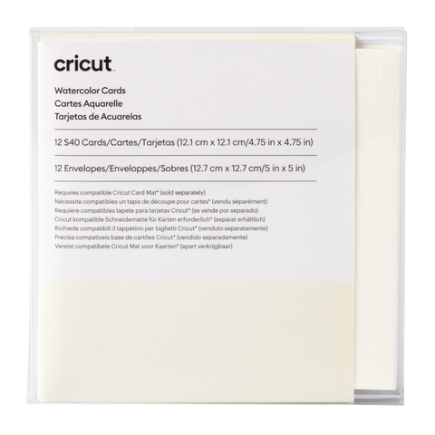 Cricut  Watercolor Cards – S40 (12 ct) (12.1 cm x 12.1 cm)