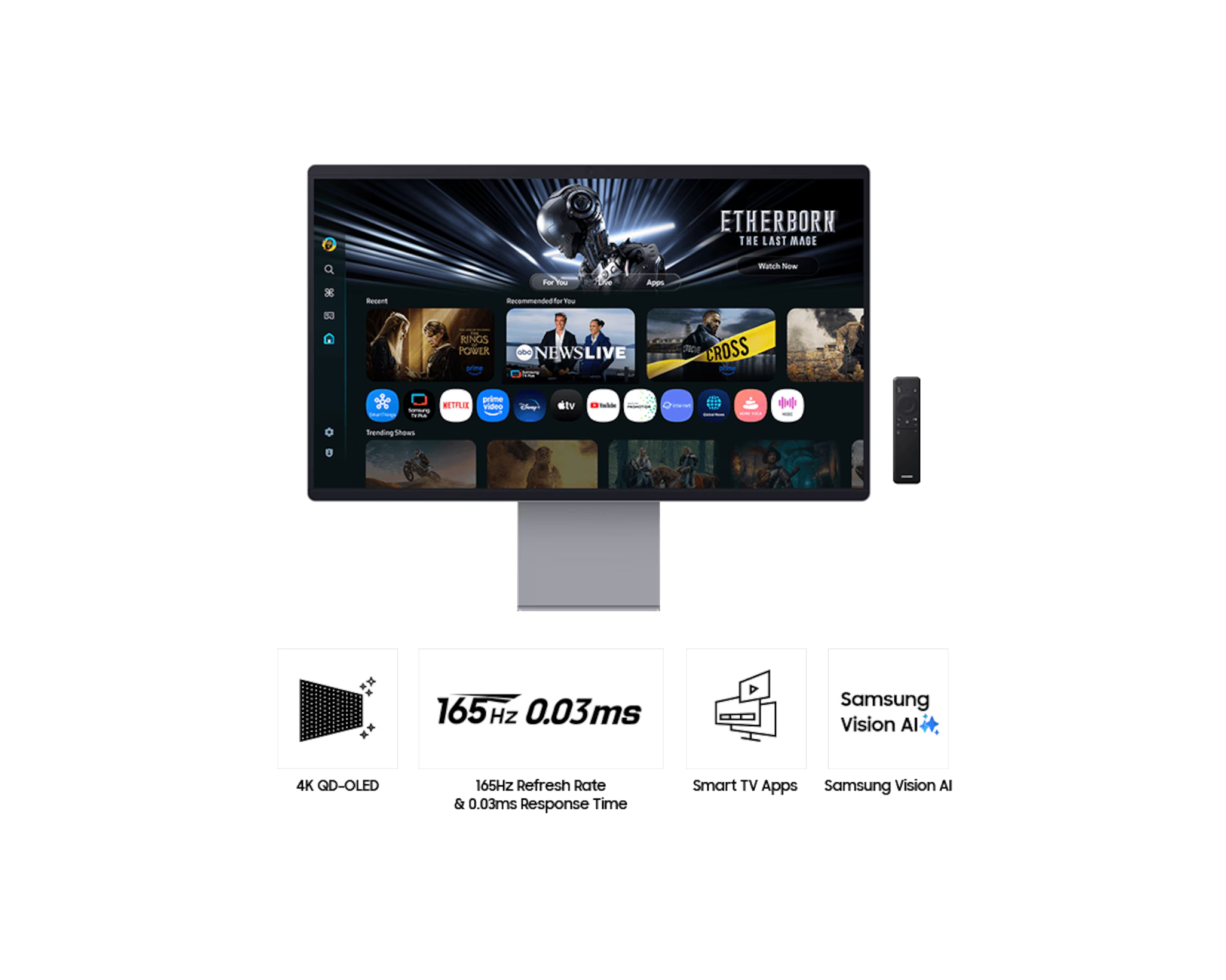 Samsung 32" Smart Monitor M9 M90SF 4K OLED Samsung Vision AI