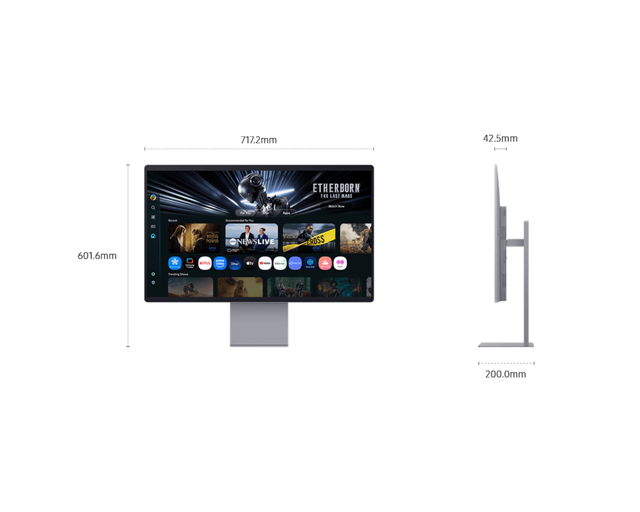 Samsung 32" Smart Monitor M9 M90SF 4K OLED Samsung Vision AI