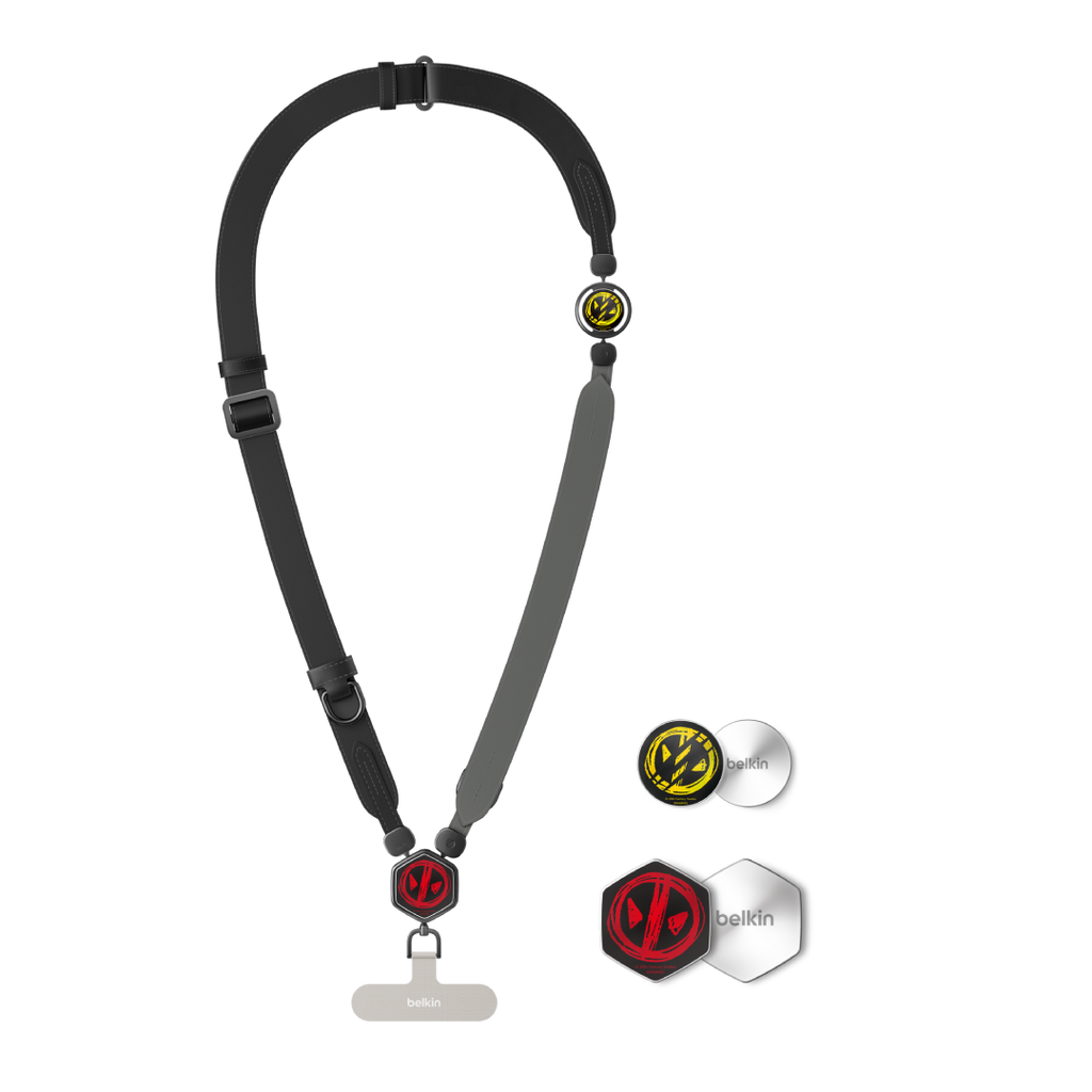 Belkin 2-in-1 Utility Leather Phone Strap (Marvel Collection) - Deadpool