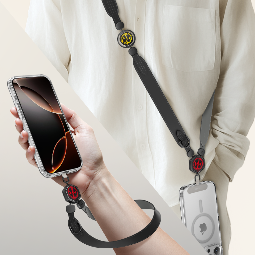Belkin 2-in-1 Utility Leather Phone Strap (Marvel Collection) - Deadpool