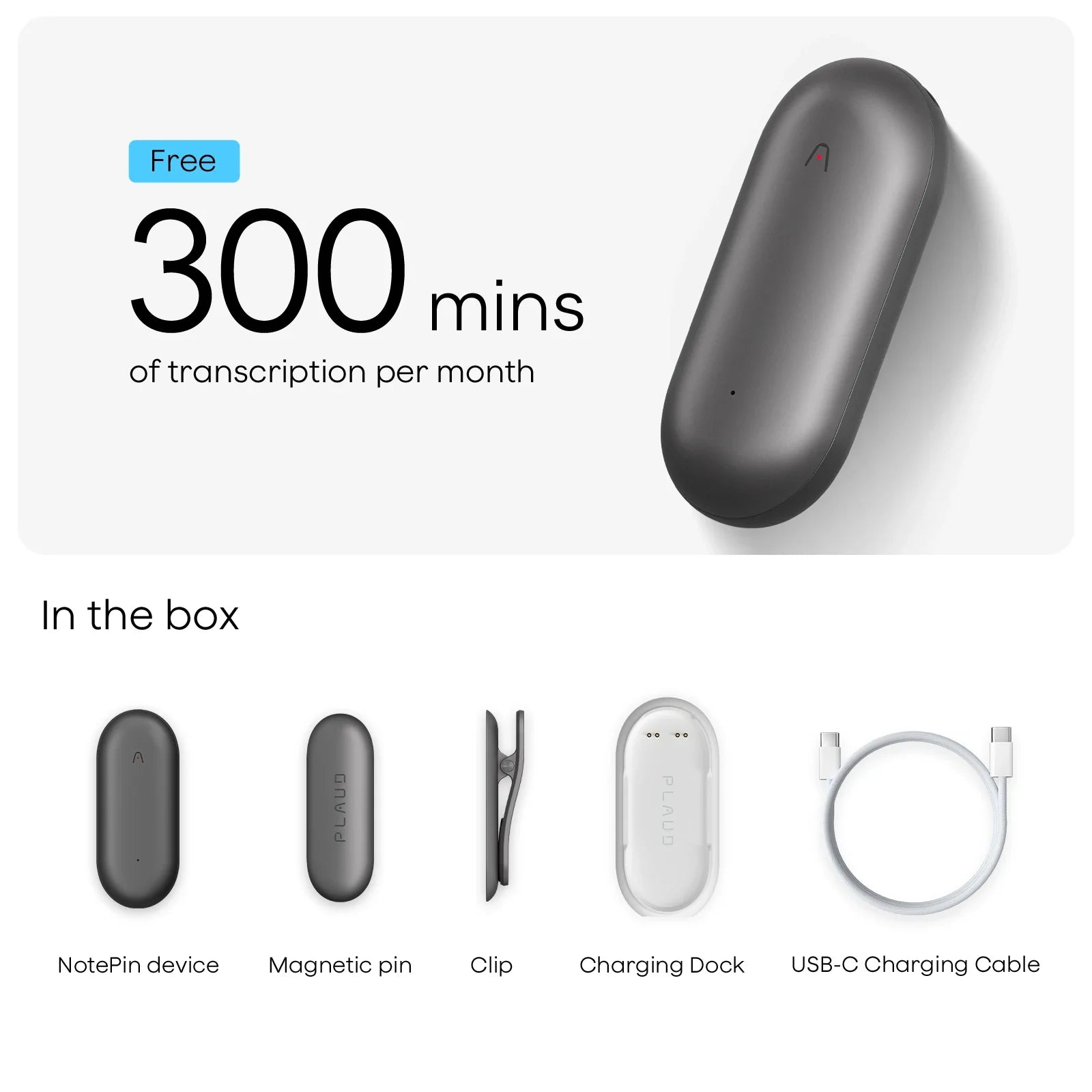 PLAUD NOTE PIN | AI Voice Recorder