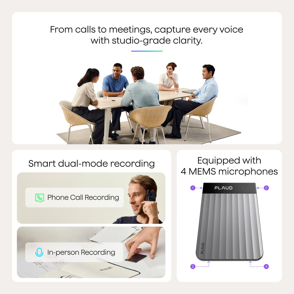 PLAUD NOTE PRO | AI Voice Recorder (Black Magnetic Case Included)